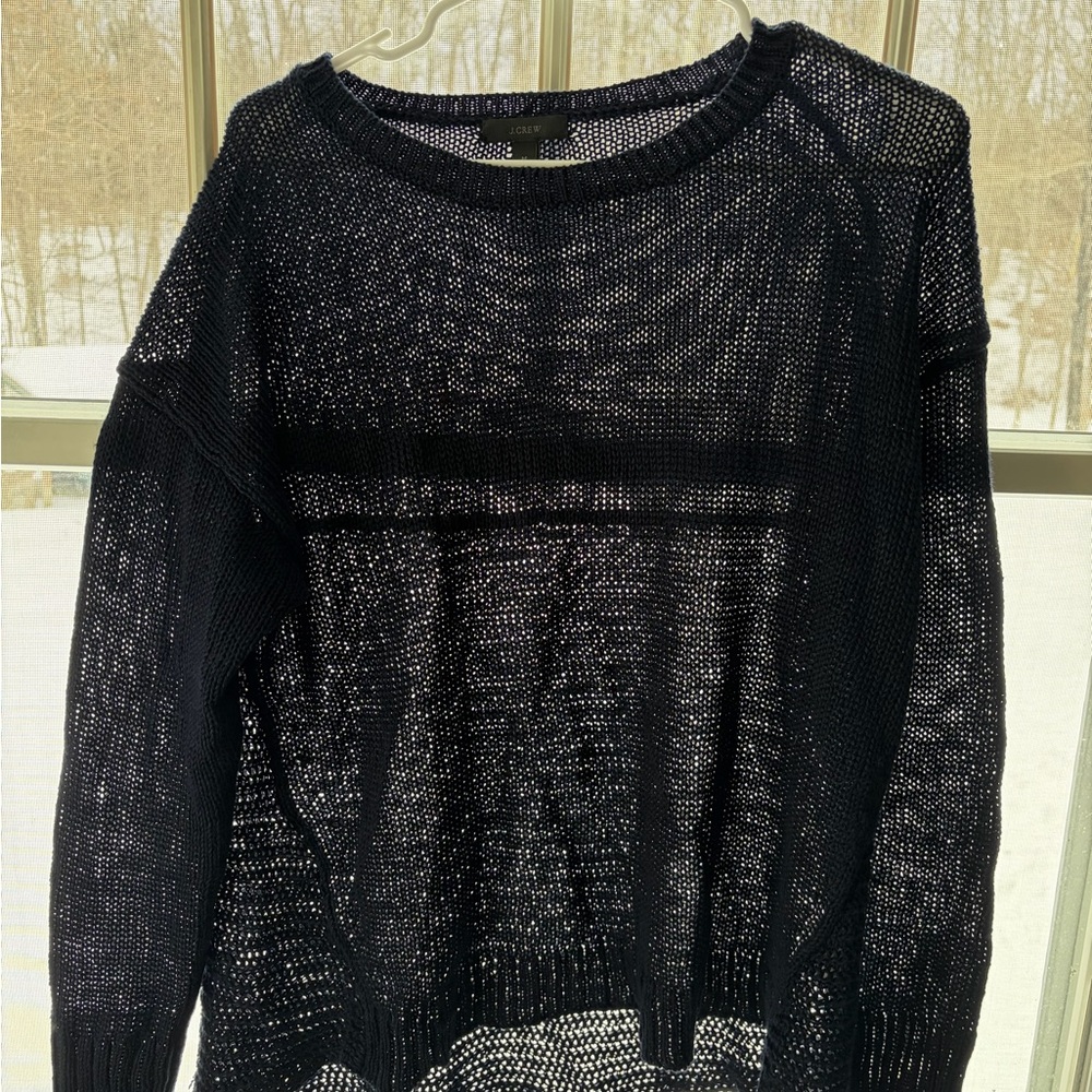 J. Crew Women's Navy Crew Neck Sweater